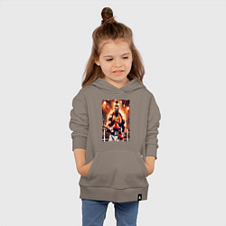 Толстовка детская хлопковая Майк Тайсон вышел на ринг, цвет: утренний латте — фото 2