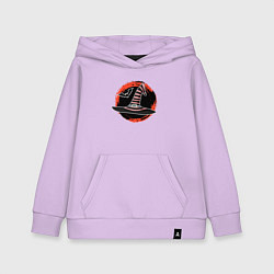 Толстовка детская хлопковая Мультяшная шляпа ведьмы, цвет: лаванда