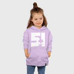 Толстовка детская хлопковая Зона 51, цвет: лаванда — фото 2