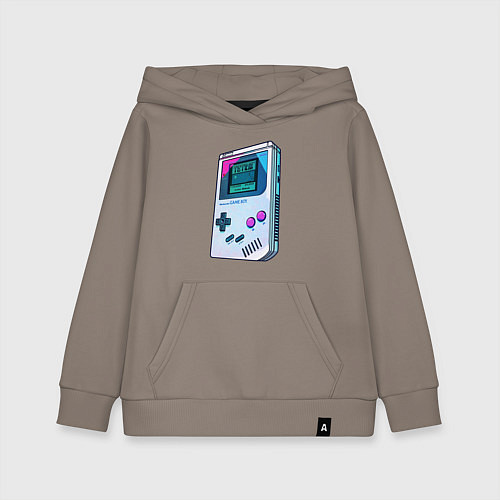 Детская толстовка-худи Гейм бой - тетрис / Утренний латте – фото 1