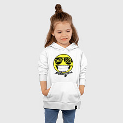 Толстовка детская хлопковая Smile big always, цвет: белый — фото 2