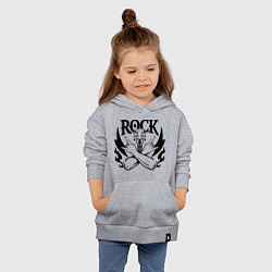 Толстовка детская хлопковая Rock - guitar, цвет: меланж — фото 2