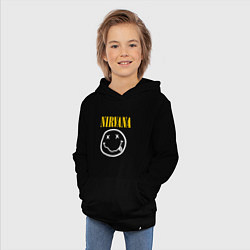 Толстовка детская хлопковая Nirvana original, цвет: черный — фото 2