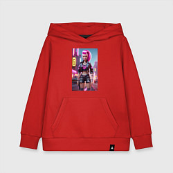 Толстовка детская хлопковая Барби в кожаных шортах - модница, цвет: красный