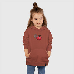 Толстовка детская хлопковая Швейцарская Почита, цвет: кирпичный — фото 2