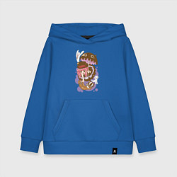 Толстовка детская хлопковая Перона чиби - One Piece, цвет: синий