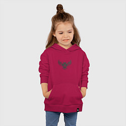 Толстовка детская хлопковая Векторная сова, цвет: маджента — фото 2