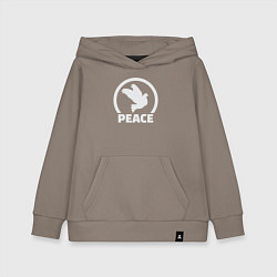 Толстовка детская хлопковая Птица мира, цвет: утренний латте