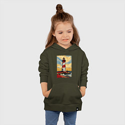 Толстовка детская хлопковая Маяк Ван Гога, цвет: хаки — фото 2