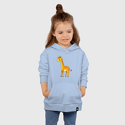 Толстовка детская хлопковая Добрый жираф, цвет: мягкое небо — фото 2