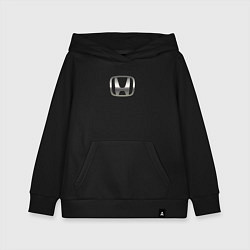 Толстовка детская хлопковая Honda logo auto grey, цвет: черный