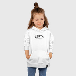 Толстовка детская хлопковая Berta never alone - motto, цвет: белый — фото 2