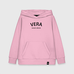 Толстовка детская хлопковая Vera never alone - motto, цвет: светло-розовый