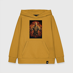 Толстовка детская хлопковая Тайский боец Муай Тай, цвет: горчичный
