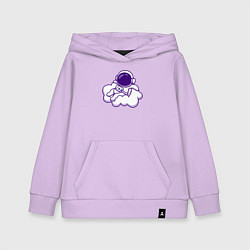 Толстовка детская хлопковая Космонавт на облачке, цвет: лаванда