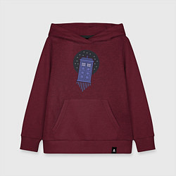 Толстовка детская хлопковая Tardis fly, цвет: меланж-бордовый