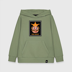 Детская толстовка-худи Веселый король смайликов - Funny king emoji