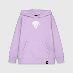Толстовка детская хлопковая Знак школы грифона с потертостями - Ведьмак 3, цвет: лаванда