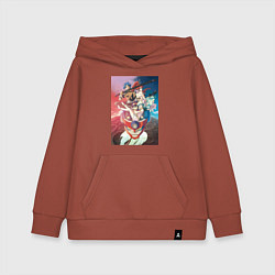 Толстовка детская хлопковая Гуррен-Лаганн Ния Тэппелин, цвет: кирпичный
