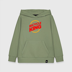 Толстовка детская хлопковая Велосипедный король, цвет: авокадо