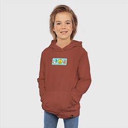 Толстовка детская хлопковая Голубь и мир, цвет: кирпичный — фото 2