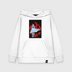 Толстовка детская хлопковая Гуррен-Лаганн Камина братан, цвет: белый