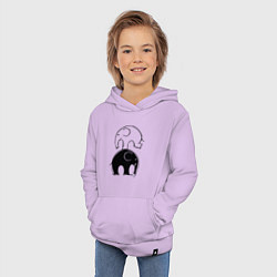 Толстовка детская хлопковая Cute elephants, цвет: лаванда — фото 2