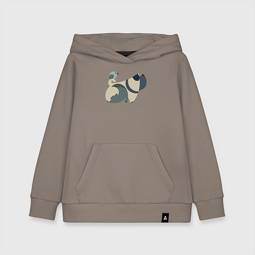 Детская толстовка-худи Милые друзья / Утренний латте – фото 1