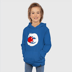 Толстовка детская хлопковая Лиса и роза, цвет: синий — фото 2
