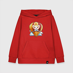 Детская толстовка-худи Львёнок на воздушном шаре
