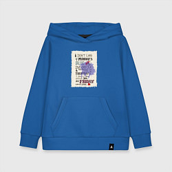 Толстовка детская хлопковая The Cure - Friday im in love, цвет: синий