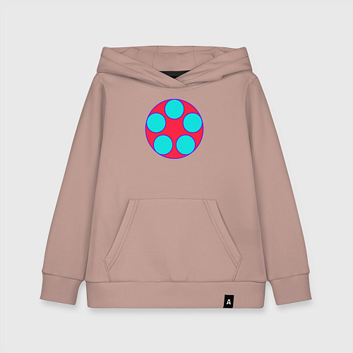 Детская толстовка-худи Круги в большом круге / Пыльно-розовый – фото 1