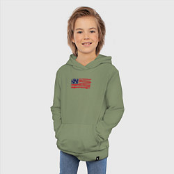 Толстовка детская хлопковая USA patriot, цвет: авокадо — фото 2