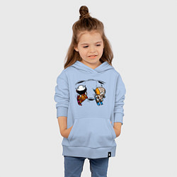 Толстовка детская хлопковая Лунная гонка, цвет: мягкое небо — фото 2