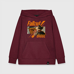 Толстовка детская хлопковая Fallout - ghoul, цвет: меланж-бордовый