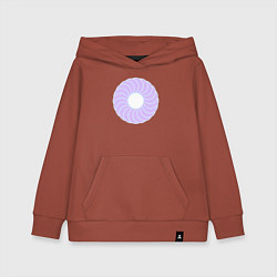 Толстовка детская хлопковая Наслоение окружностей по кругу, цвет: кирпичный