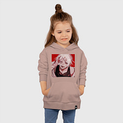 Толстовка детская хлопковая Токийский гуль Сузуя, цвет: пыльно-розовый — фото 2