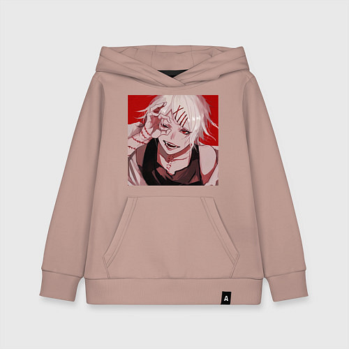 Детская толстовка-худи Токийский гуль Сузуя / Пыльно-розовый – фото 1