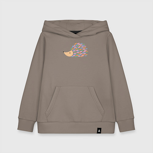 Детская толстовка-худи Милый ёж / Утренний латте – фото 1