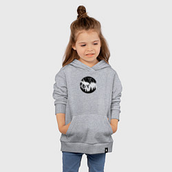 Толстовка детская хлопковая Осенний велосипедный закат, цвет: меланж — фото 2