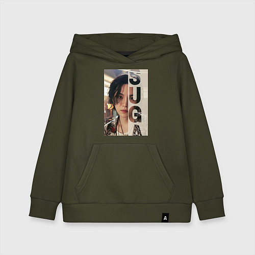 Детская толстовка-худи Agust D / Хаки – фото 1