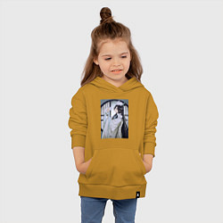 Толстовка детская хлопковая Ванцзи Лань кролики, цвет: горчичный — фото 2