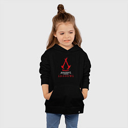 Толстовка детская хлопковая Assassins creed shadows logo, цвет: черный — фото 2