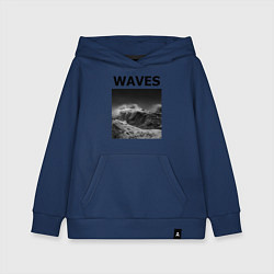 Толстовка детская хлопковая Waves, цвет: тёмно-синий