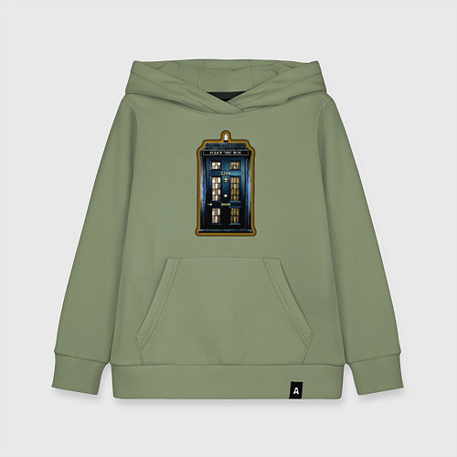Детская толстовка-худи Tardis Sherlock / Авокадо – фото 1