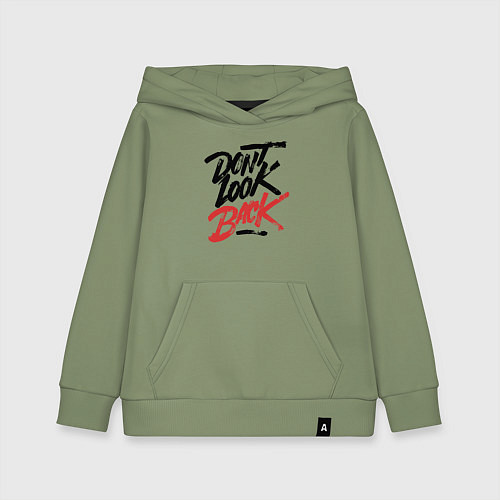 Детская толстовка-худи Dont look back / Авокадо – фото 1