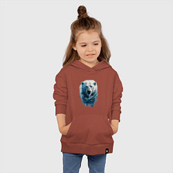 Толстовка детская хлопковая Мишка на севере, цвет: кирпичный — фото 2