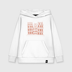 Толстовка детская хлопковая Голландские домики, цвет: белый