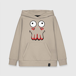 Толстовка детская хлопковая John Zoidberg Face, цвет: миндальный