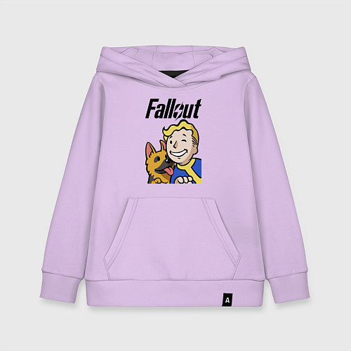 Детская толстовка-худи Vault boy and shepherd / Лаванда – фото 1